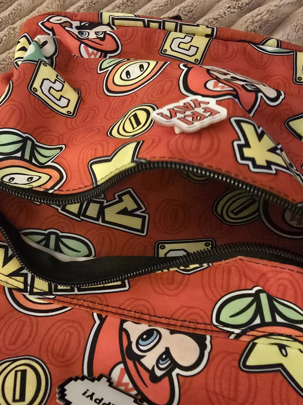 Nintendo Red Super Mario Character Print Backpack
